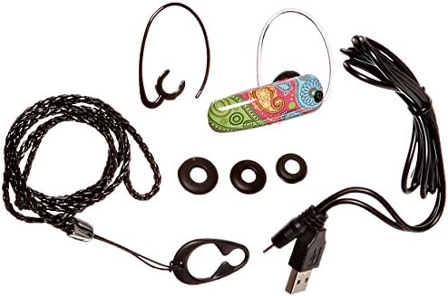 Earloomz 86 Magenta Paisley Bluetooth Headset - Retail Packaging - Multi