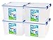 IRIS USA WSB-SD Ziploc WeatherShield Storage Box, 44 Quart, Clear, 4 Count