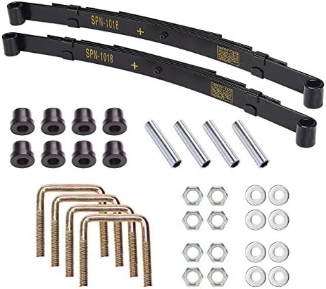 10L0L Heavy Duty Rear 4-Leaf Spring Kit with Bushings & Sleeves for EZGO TXT Golf Cart 1995-2013 10L0L Heavy Duty Rear 4-Leaf Spring Kit with Bushings & Sleeves for EZGO TXT Golf Cart 1995-2013