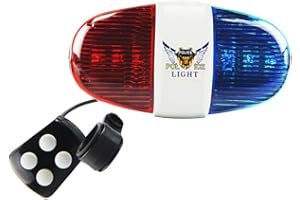 Oumers Kids Bike Police Sound Light Electronic Horn Bike LED Light, Christmas Birthday Gift New Year Present for Your Childre