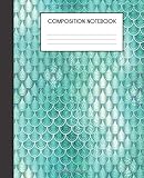 Composition Notebook: Faux Iridescent Mermaid Scales Glam College Ruled Notebook Lined School Journal