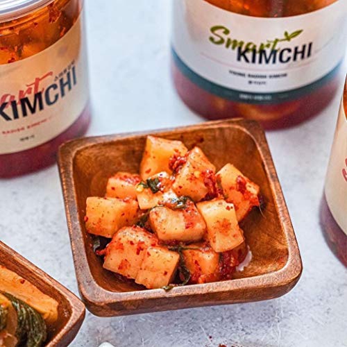 SMART KIMCHI Authentic Korean Kimchi Set 4.25lbs. (17oz x 4 Leakproof