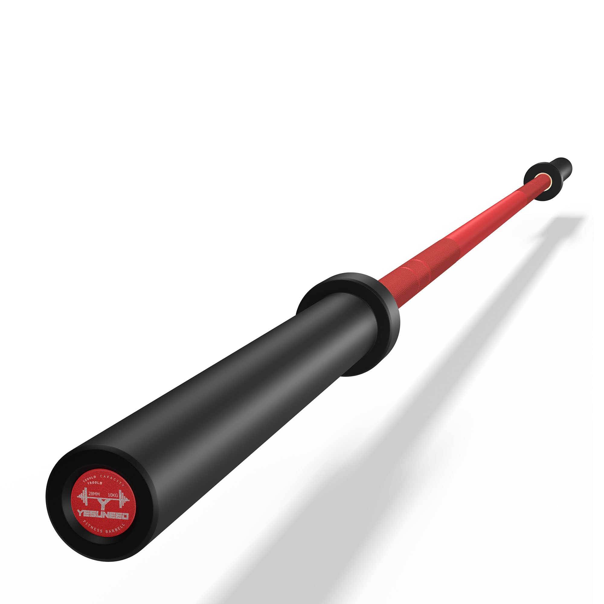 Elevens Olympic Barbell Bar 7ft-45LB 1000LB/1500LB Olympic Bearing Barbell (1500LB-Red) Image