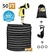 Garden Hose 50 ft Expanding Car Wash Hose Stretch Hosepipe, Latex Core Expanding with Solid Brass Connectors, 9 Functions Spray Nozzle for Home, Garden, Shower Pets or Wash Car with One Hanger