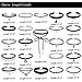Floweralight 23Pcs Multiple Collar Chokers Necklace Length Adjustable Gothic for Women