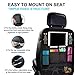 Car Organizer Back Seat - Car Accessories Storage Organizer with Touchscreen Tablet Holder & Multi-Pocket - Car Seat Back Protector Kick Mats - Automotive Travel Accessories for Kids Toddlers (2 Pack)