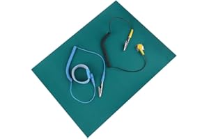 FTVOGUE Anti Static Mat Set with Wrist Strap and Grounding Wire Electrostatic Discharge Protection for Computer Laptop Electronics Repair Workstation