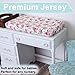 Changing Pad Covers Sheets - Premium Jersey Knit Cotton Change Pad Covers - Super Soft - Safe for Babies - Diaper Changing Pad Cover for Baby Change Table Pads - 2 Pack Girl Cradle Sheet Set - Fleur