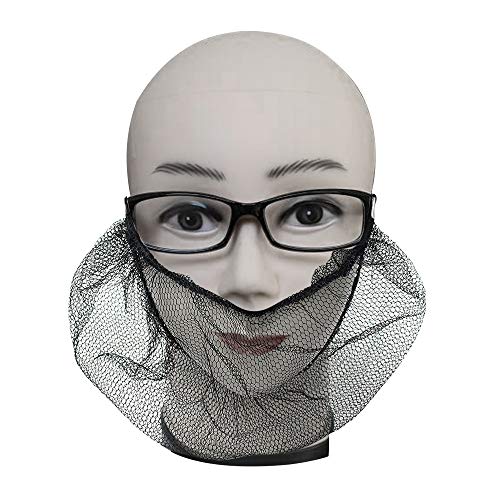 OKEKON 100 Pack Economical Disposable Beard Net/Protector Bouffant Non-woven,Latex Free for Food Service and Kitchen Sanitary Supplies,Beard cover Lightweight & Breathable Fits Most Men, Color Black - Thumbnail 5