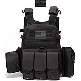 AZB Tactical Vest For Men Quick Release Breathable Paintball Airsoft Vest Adjustable