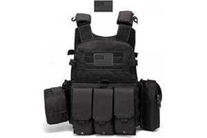 AZB Tactical Vest For Men Quick Release Breathable Paintball Airsoft Vest Adjustable