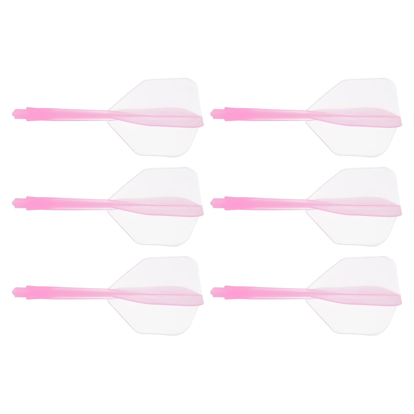 M METERXITY 6 Pack Integrated Dart Shaft and Flights-Screw In-one Dart Accessories, Plastic Anti Break, Apply to Soft Tip Darts and Steel Tip Darts (2BA, Pink)
