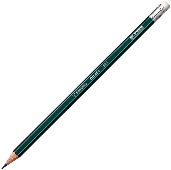 Othello Pencil 2B with Rubber Ferrule