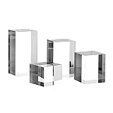 Kcgani Clear Polished Acrylic Cube Cylinder Round