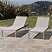 Christopher Knight Home Outdoor Aluminum Chaise Lounge, Set of 2, Grey