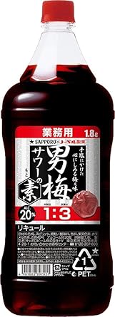 Amazon Co Jp 自宅で手軽に居酒屋の味 サッポロ 男梅サワーの素 濃縮カクテル 1800ml 食品 飲料 お酒 Amazon Co Jp 自宅で手軽に居酒屋の味 サッポロ 男梅サワーの素 濃縮カクテル 1800ml 食品 飲料 お酒