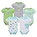 Momsbabe Mom Baby Bodysuit Organic Cotton Bebies Boy Girl The Dinosaur Gift Newborn Short Sleeve 5Pack