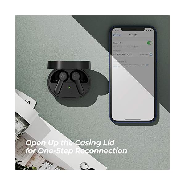 SOUNDPEATS-Q-True-Wireless-Earphones-Bluetooth-50-Wireless-Earbuds-in-Ear-Wireless-Charging-Headphones-with-4-Mic-10mm-Driver-Touch-Control-7Hrs-Playtime-USB-C-Black SoundPEATS Q True Wireless Earbuds Bluetooth 5.0 Headphones with Wireless Charging Case in-Ear Stereo Earphones with 4…