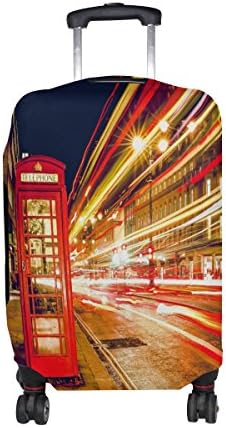 LIANCHENYI Red Telephone Booth in London Street Travel Luggage Covers Suitcase Protector