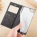 iPhone 8 Case, iPhone 7 Case, Wallet Case Cover View Window Leather PU Flip Folio Stand Kickstand Card Holders Slots Magnetic Closure TPU Slim Protective Bumper Feitenn for iPhone 7 iPhone 8 - Black