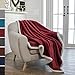 PAVILIA Sherpa Fleece Throw Blanket for Couch, Maroon Red, Plush Soft Fuzzy Sofa Blanket, Cozy Reversible Winter Throw for Women Men, 50x60 Inches