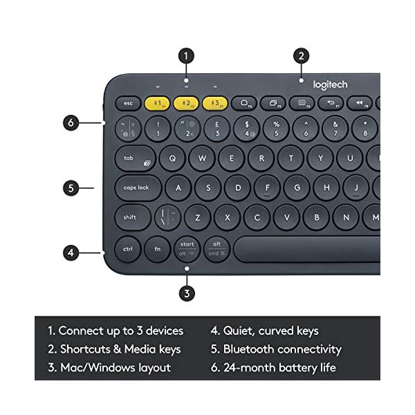 Logitech-K380-Wireless-Multi-Device-Keyboard-for-Windows-Apple-iOS-Apple-TV-android-or-Chrome-Bluetooth-Compact-Space-Saving-Design-PCMacLaptopSmartphoneTablet-QWERTY-UK-Layout-Black Logitech K380 Wireless Multi-Device Keyboard for Windows, Apple iOS, Apple TV android or Chrome, Bluetooth, Compact…