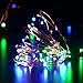Lights Strings, LTROP 33ft 100 LED Solar Powered Copper Wire String Lights, Waterproof Rope Light for Seasonal Decorative Christmas Holiday, Wedding, Party- Multi Color