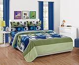 MK Home Mk Collection 3pc Twin Sheet Set Soccer Light Blue Green Navy Blue White Black New