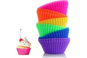 24pcs Reusable Silicone Baking Cups,Ideal for Cupcakes and Muffins