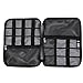 BUBM Travel Cable Organizer, Universal Electronics Accessories Storage Bag for Cord, Earphone, USB Flash Drive, Memory Card and More, Lightweight and Compact,Gray