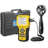 BTMETER BT-846A Pro HVAC Anemometer Measures Wind Speed Wind Flow Wind Temperature CFM Air Flow Velocity Meter with Backlight MAX MIN AVG