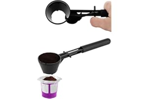 Party Bargains Coffee Scoop for Keurig Reusable K Cups - 1 Scoop for Single Serve Refillable Keurig Filters - Black