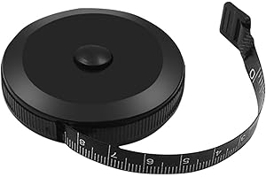 Body Measuring Tape, Retractable Sewing Tailor Tape, 150cm Black Dual Sided Measure Tape for Sewing Crafts Tailor Cloth Fabri