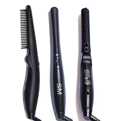 Hair Straightening Brush Beard Straightener Comb Beard Brush Beard Styler for Men Travel Portable Styling Comb Beard Iron