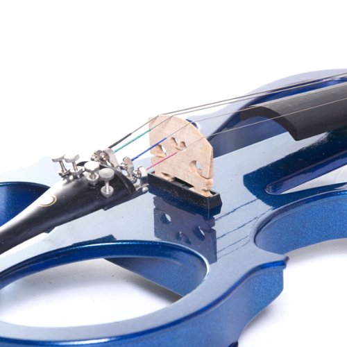 Cecilio CEVN1BL Style 1 Silent Electric Solid Wood Violin with Ebony