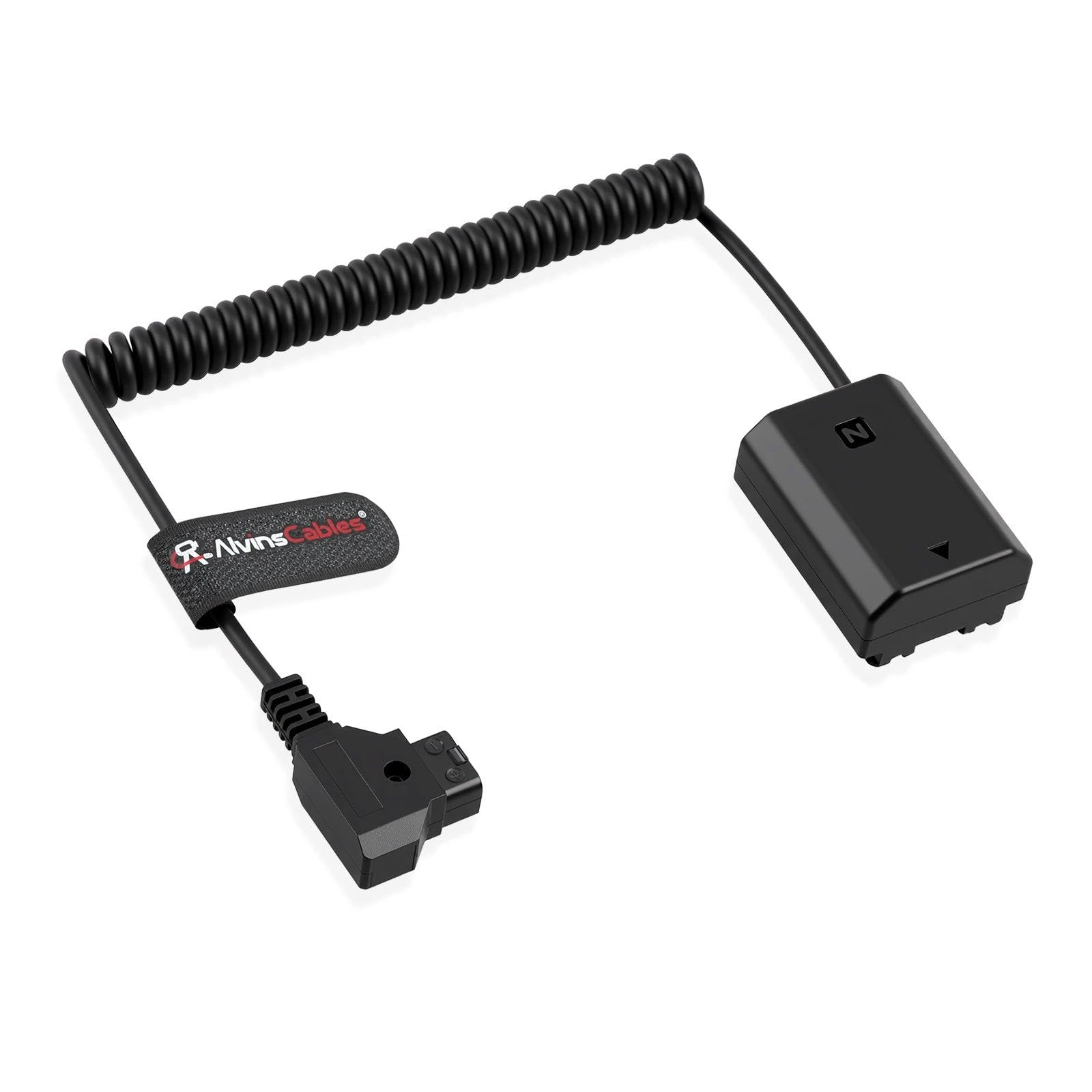 Alvin's Cables NP-FZ100 Dummy Battery to D Tap Coiled Power Cable for Sony A7III A7R A9 ILCE-9 Digital Camera