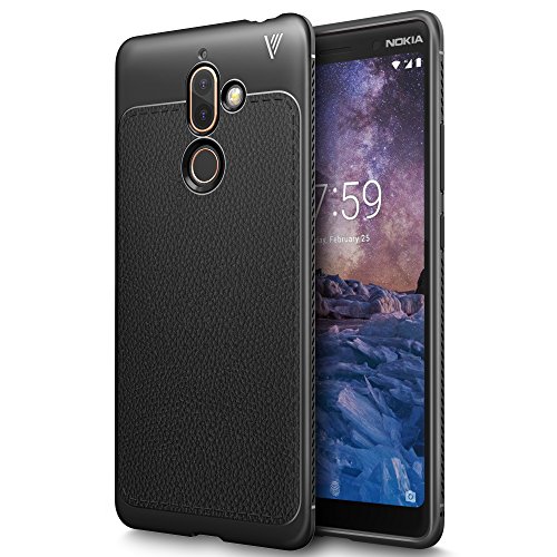 Nokia 7 Plus case, KuGi Nokia 7 Plus case, TXW [Scratch Resistant] Premium Flexible Soft Anti Slip TPU Case for Nokia 7 Plus smartphone(Black)