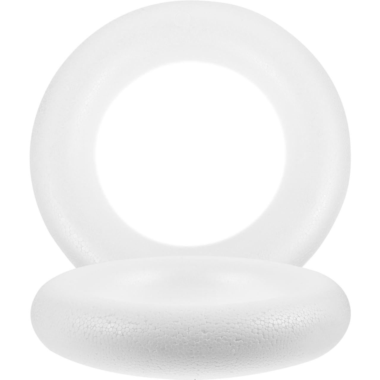 Balls Circles Foam Wreath Forms 2pcs Craft Foam Ring Foam Circles Round Rings for Wreath DIY Crafts Christmas Holidays Decorations Sheets Wreath Frame