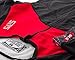 Men`s Triathlon Suit | Short Sleeve Aero Tri Suit | 3 Pockets | Skinsuit Trisuit | Great Fit And Comfortable (Black/Red, L)