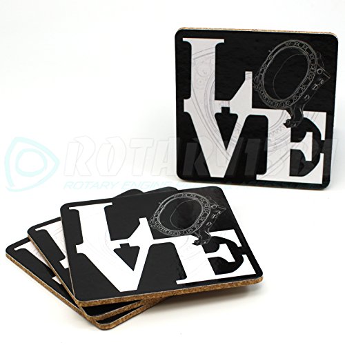 RE LOVE Beverage Coasters 4pcs Set - by Rotary13B1