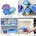 Silicone Lids Upgraded Stretch Lids Reusable Food Cover Lids Smiling Silicone Stretch Lids Food Saver for Bowls and Storage Containers(6 Pack)
