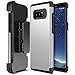 Galaxy Note 8 Case Holster, Trianium [Duranium Series] Heavy Duty Protective Cover with Belt Clip and Kickstand for Samsung Note 8 Phone [Extreme Protection]- Silver