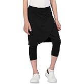 CharmWM Girls High Elastic Waist Capri Pants Kids Cute Active Golf Tennis Skorts Leggings Skirts Trousers