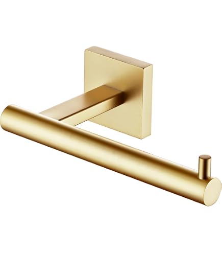 SHUNLI 5-teiliges Badezimmer-Set, Gebürstetes Gold – Handtuchstange, Halter & Haken Aus Edelstahl SUS304