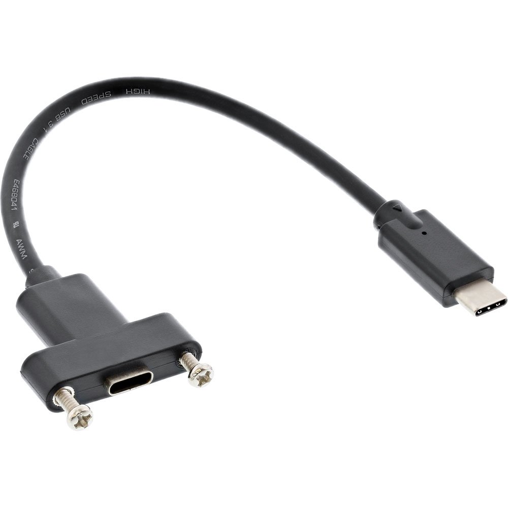 InLine 33441G USB 3.1 Adapter Cable Male C to Female C 0.2 m