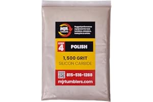 1/2lb of MJR Tumblers Premium 1500 Silicon Carbide Rock Polishing Grit for Step/Stage 4, MJR Tumblers is a Disabled and Veteran Owned Company Proudly Located in USA