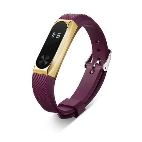 Hunpta Ersatz-Armband Band Gurt + Metallgehäuse Abdeckung für Xiaomi Mi Band 2 Armband