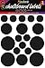 Colore Chalkboard Labels - Perfect Stickers for Mason Jars, Water & Wine Bottles, Food Can & Container - Free Door Tag - Black Round Shape - 3 Sheets