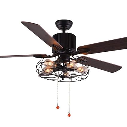 Amazon Com Affc 52 Inch Industrial Retro Style Ceiling Fan Light