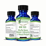 Natural Nasal Polyp Treatment for Relief of Stuffy Nose and Allergic Rhinitis Symptoms with Sinus Pain by BestMade BM100